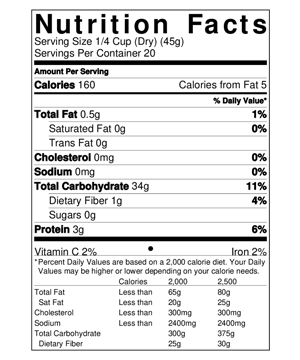 Nutrition Facts